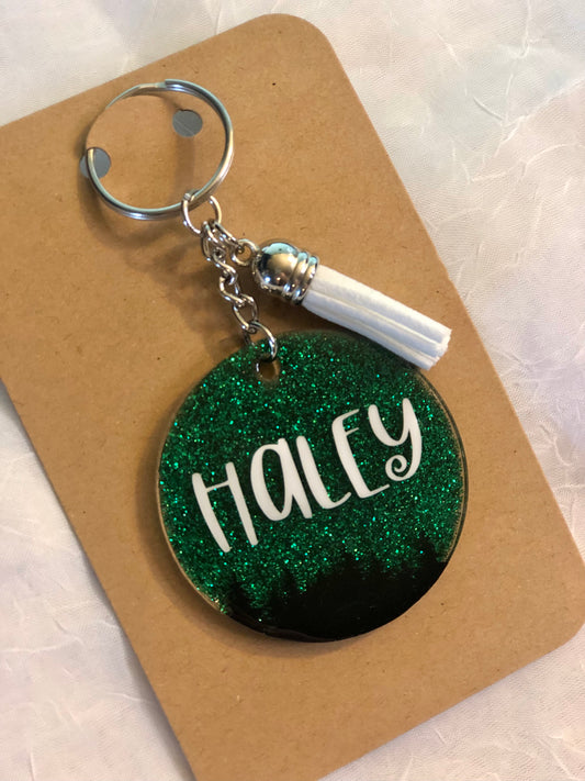 Forest With a Name Acrylic Keychain
