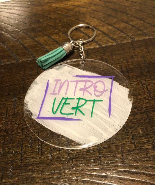 Introvert Acrylic Keychain