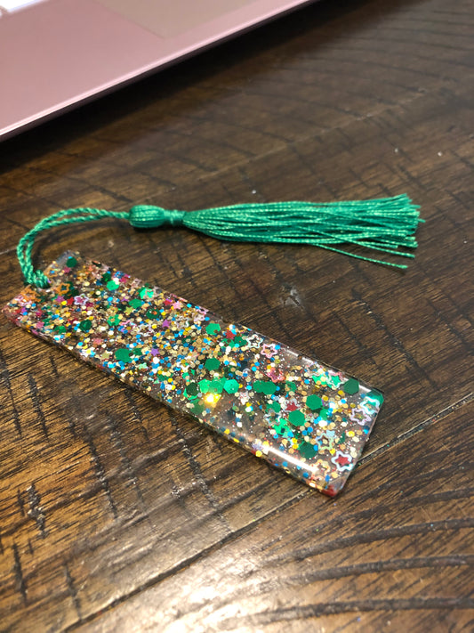Sparkling Glitter Resin Bookmark - Handcrafted Page Marker for Book Lovers