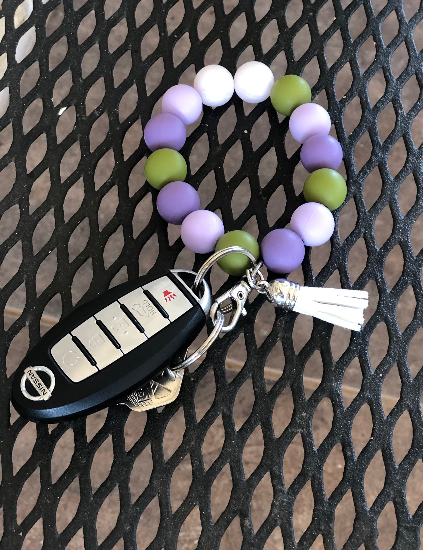 Personalized Bead Wristlet Keychain