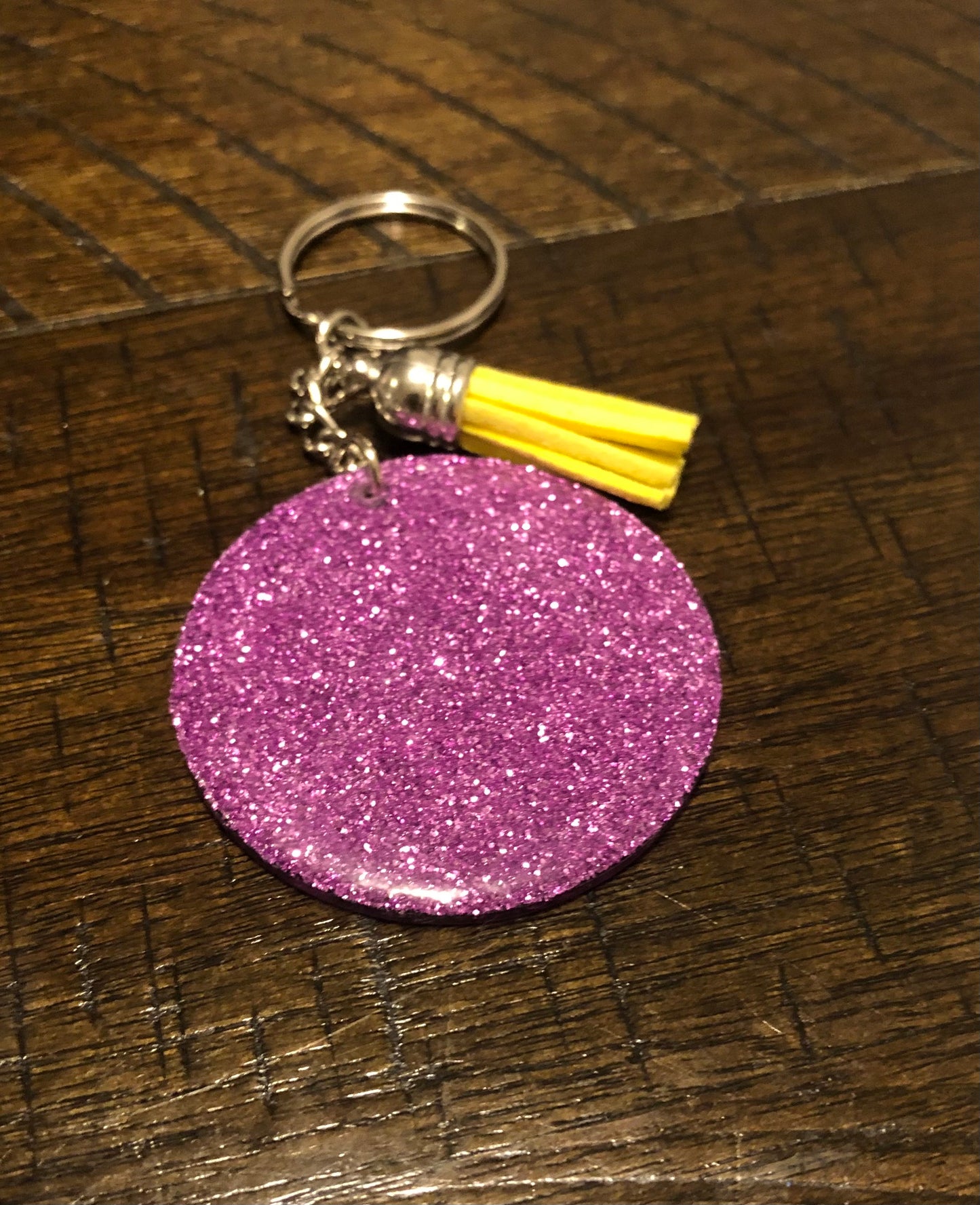 Personalized Glitter Acrylic Keychain.
