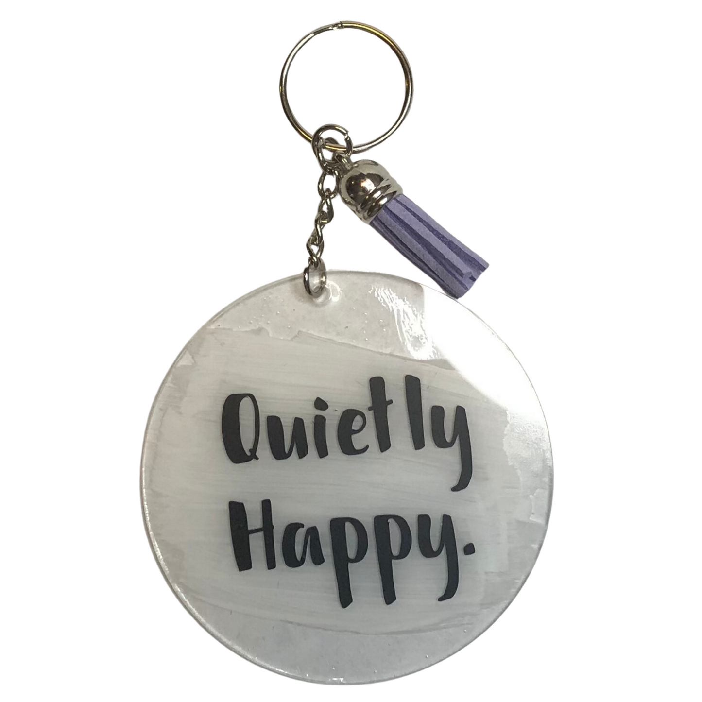 Quietly Happy. Keychain
